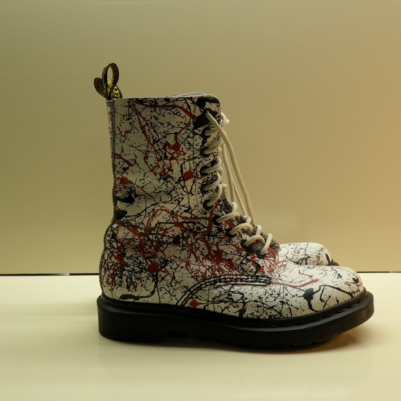Dr Martens 14610 Paint Splatter Red,black, white 7